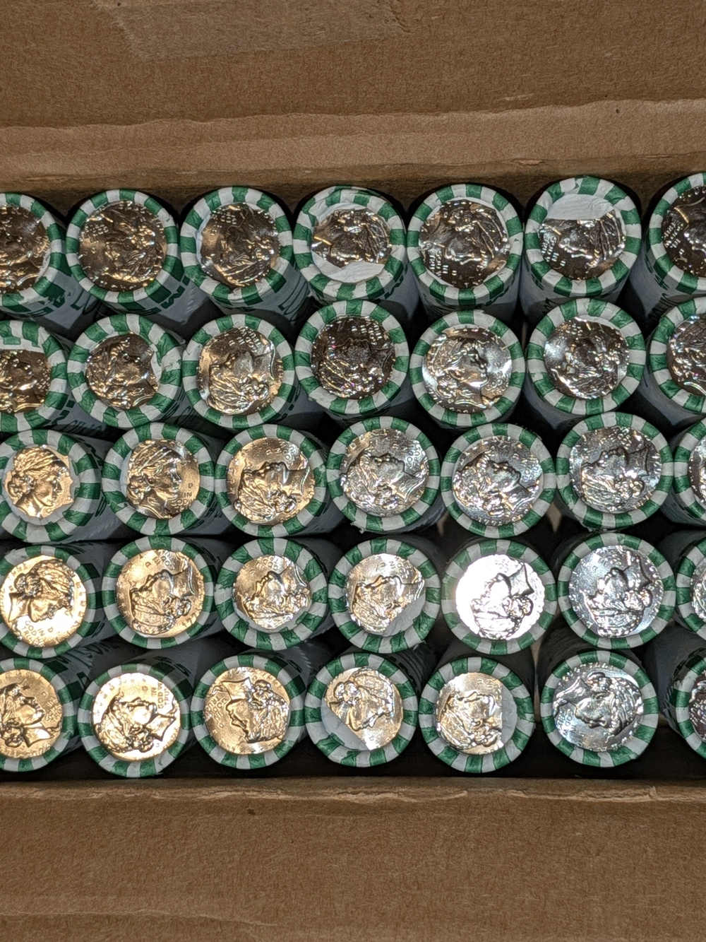 2026 D Uncirculated Semiquincentennial Dimes. Full Box. 50 Rolls